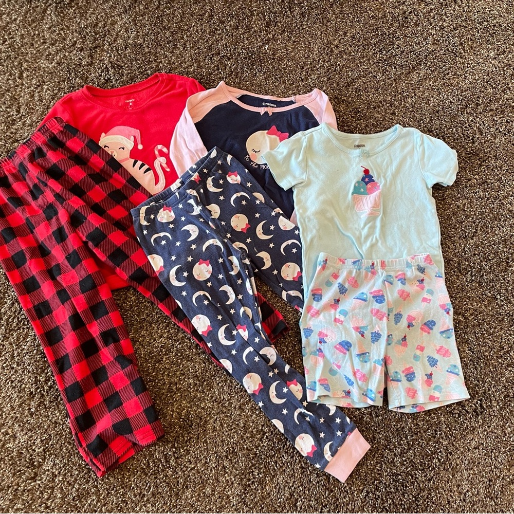Carter's and Gymboree Kids Pajama Set - Red, Navy, Light Blue